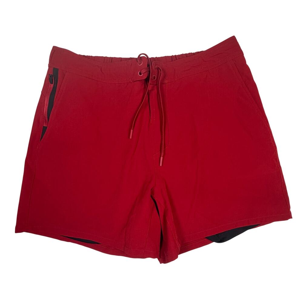 Ten Thousand Foundation Shorts Men's Large Red Lined Zipper Pocket NWOT